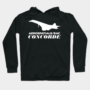 Aerospatiale-BAC Concorde Silhouette Print (White) Hoodie